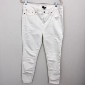 J. Crew Mercantile Womens Mid Rise Skinny Jeans Size 32 X 28 Stretch Off White